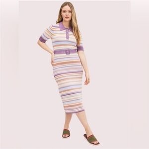 Kate Spade Striped Purple Knit Dress